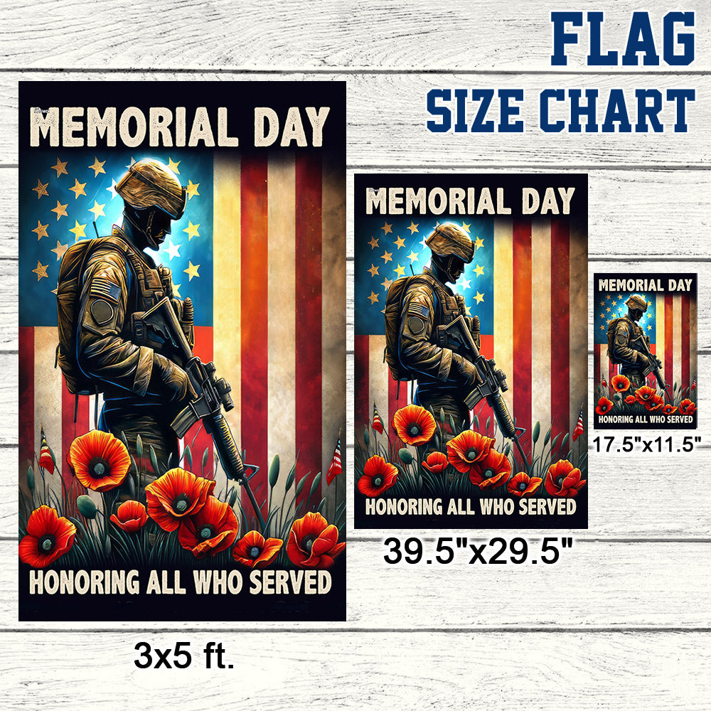 FLAGWIX Memorial Day Honoring All Who Served Veteran Flag MLN2752F