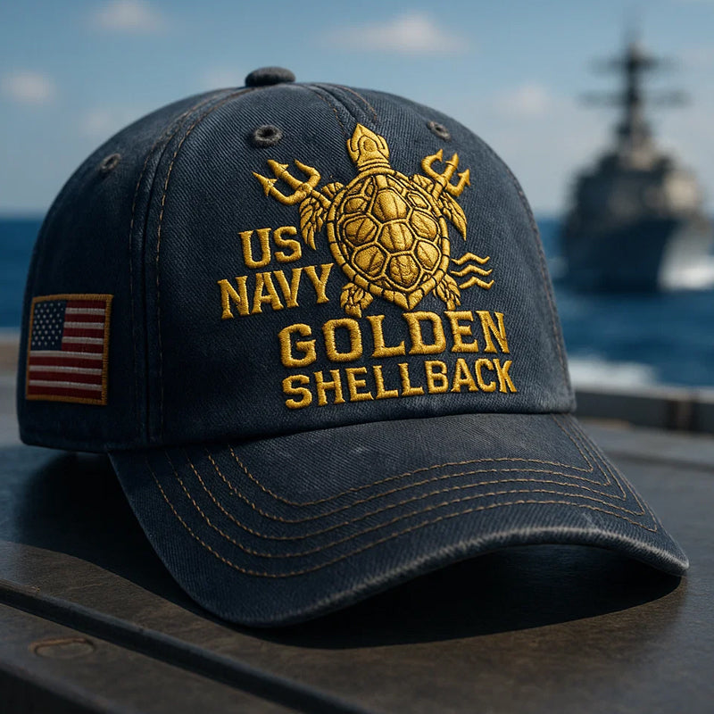 US Navy Golden Shellback Casual Print Hat