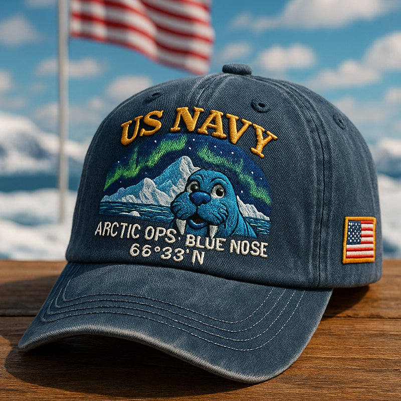 U.S. Navy Arctic Ops Blue Nose Art Print Hat
