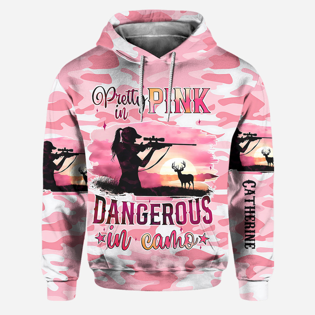 Pink Camo - Personalized Hunting Hoodie and Leggings