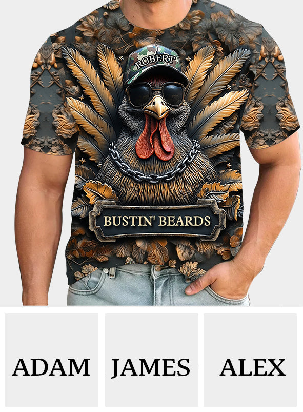Bustin' Beards - Personalized Hunting All Over Shirt