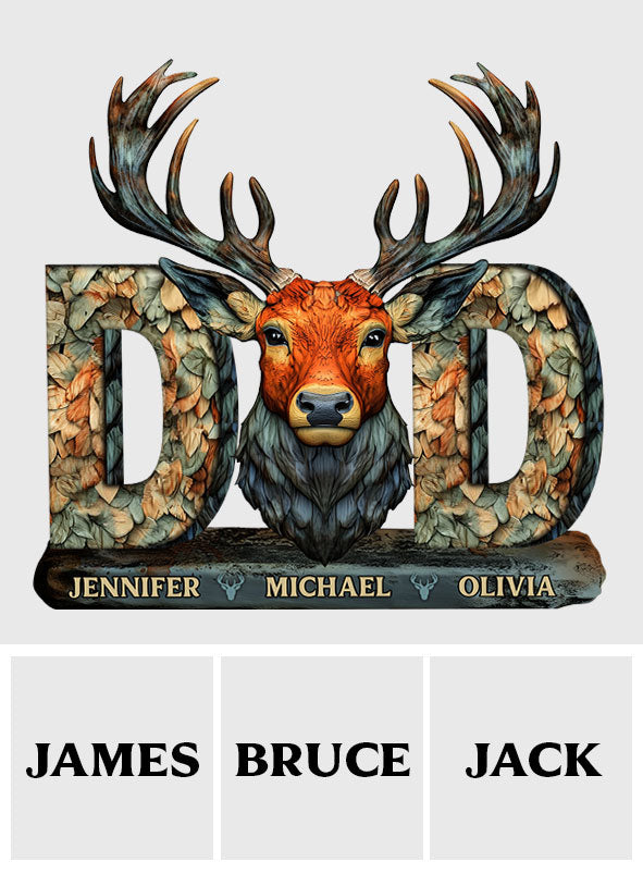 Hunting Dad - Personalized Hunting Custom Shaped Acrylic Plaque