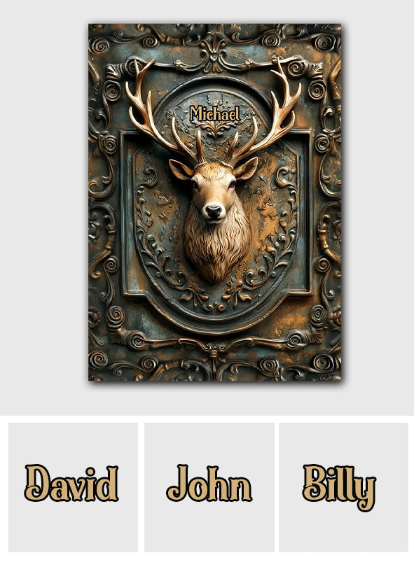 Deer Hunting - Personalized Hunting Rectangle Metal Sign