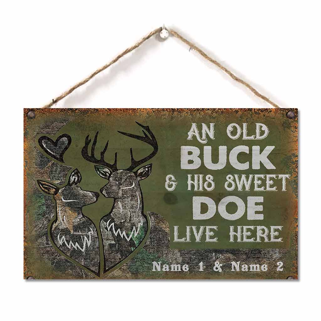 An Old Buck - Hunting Personalized Rectangle Metal Sign