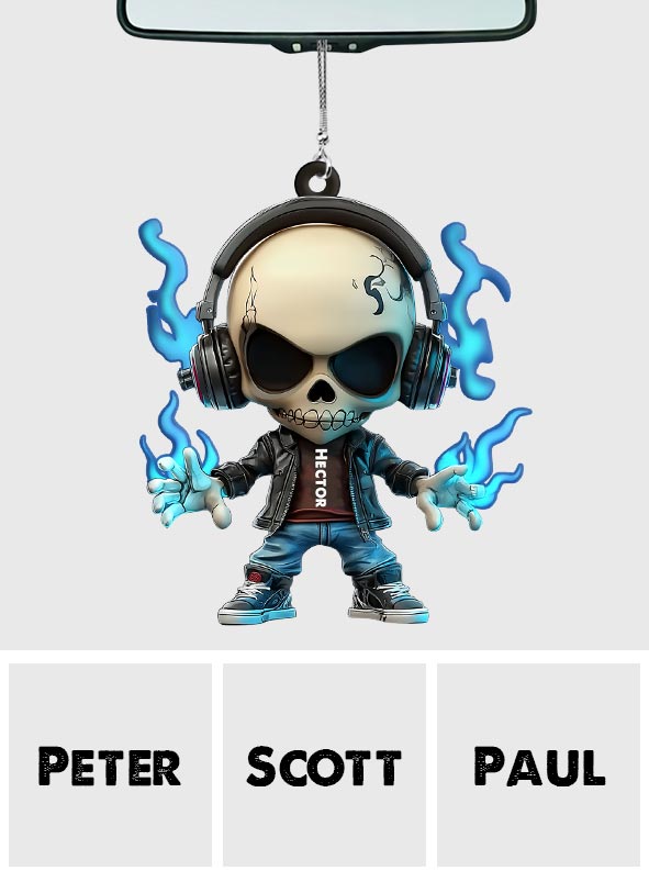 Cool Skull - Personalized Skull Car Ornament