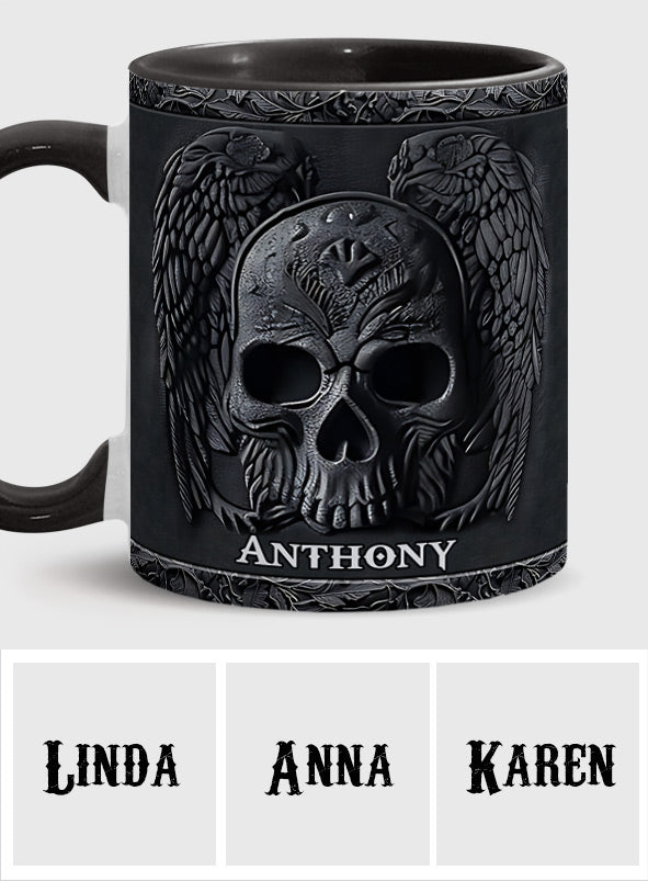 Dark - Personalized Skull Accent Mug
