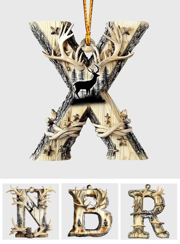 Any Letter, Hunting Alphabet - Personalized Hunting Ornament