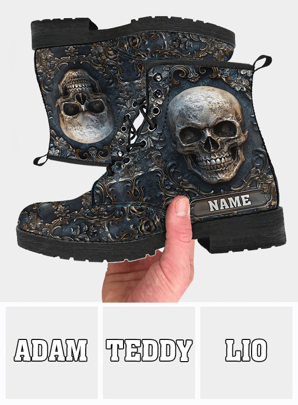 Strong Skull - Personalized Skull Leather Boots