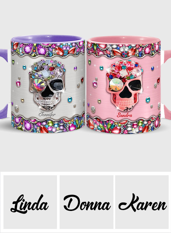 Sparkle Skull - Personalized Skull Accent Mug