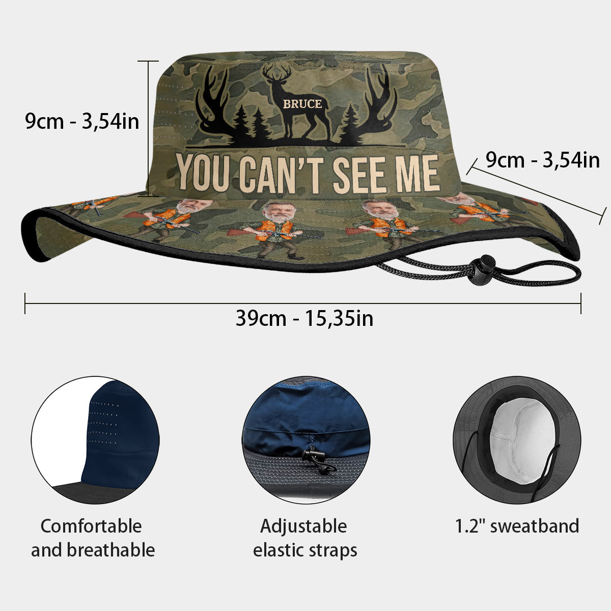 You Can’t See Me - Personalized Hunting Boonie Hat