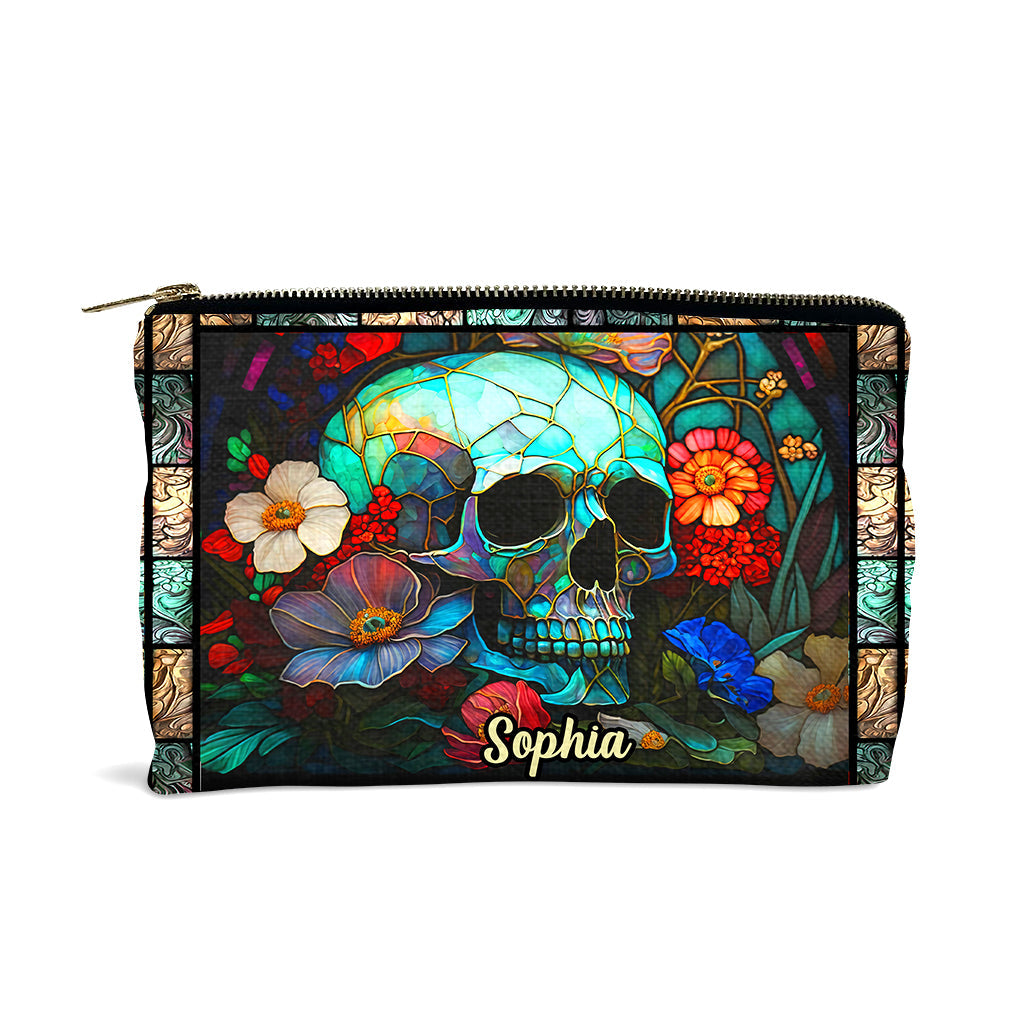 Floral Skull - Personalized Skull Pouch