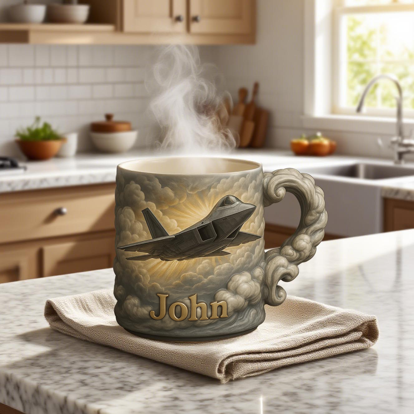Custom US AIR FORCE Themed Mug | Breaking Through the Dawn