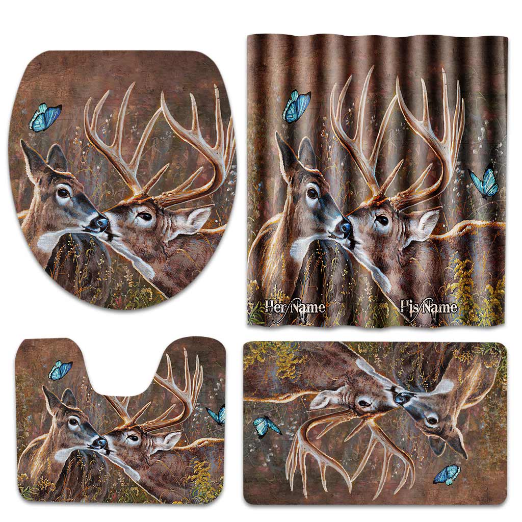 You And Me We Got This - Personalized Hunting Bathroom Curtain & Mats Set