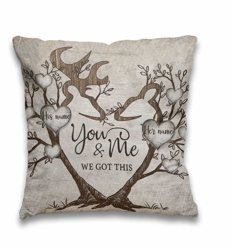 You And Me We Got This - Personalized Couple Hunting Throw Pillow