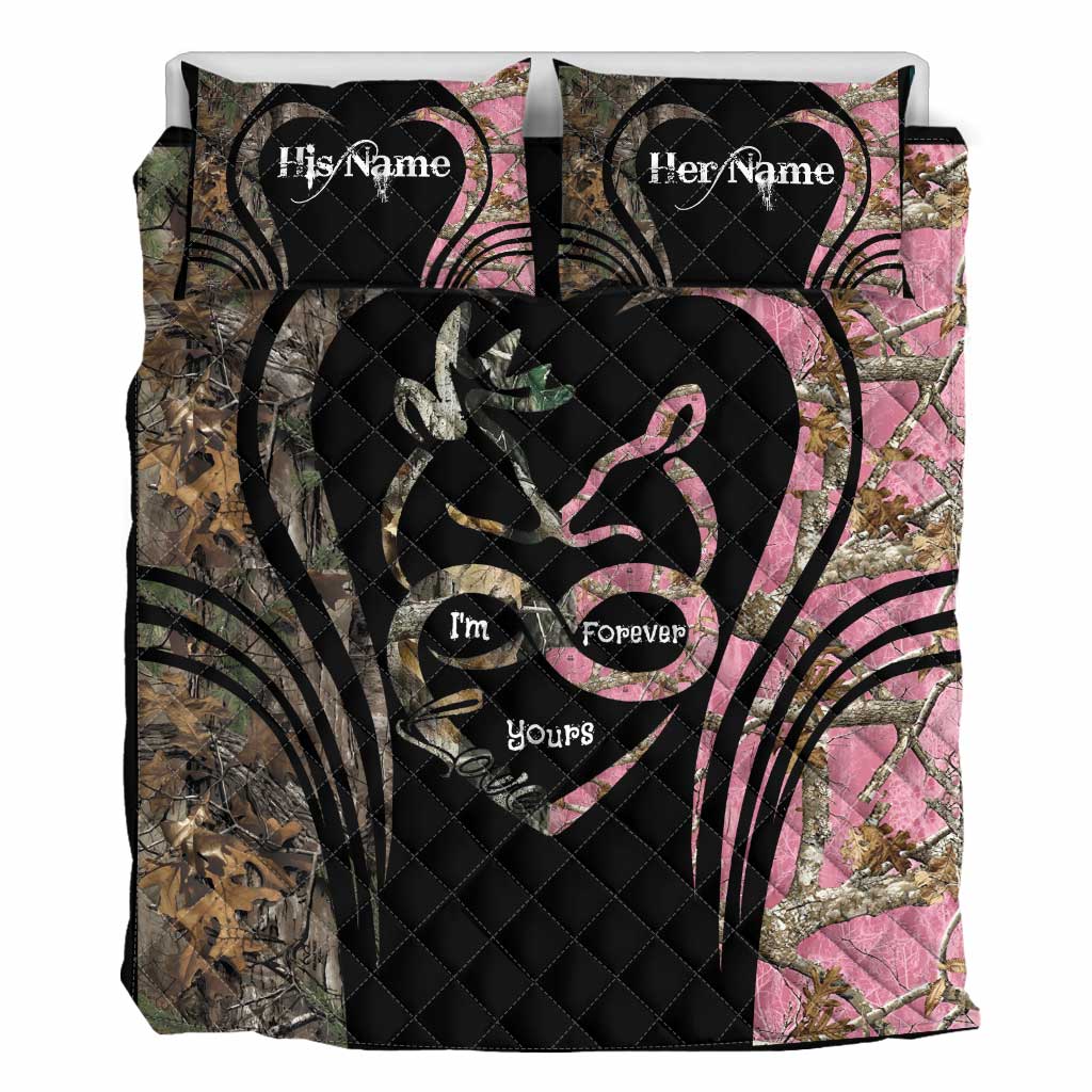 I’m Forever - Personalized Couple Hunting Quilt Set