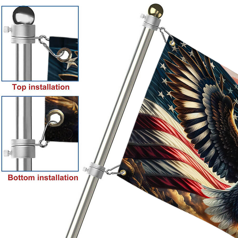 Patriotic Eagle American Grommet Flag TQN2567GF
