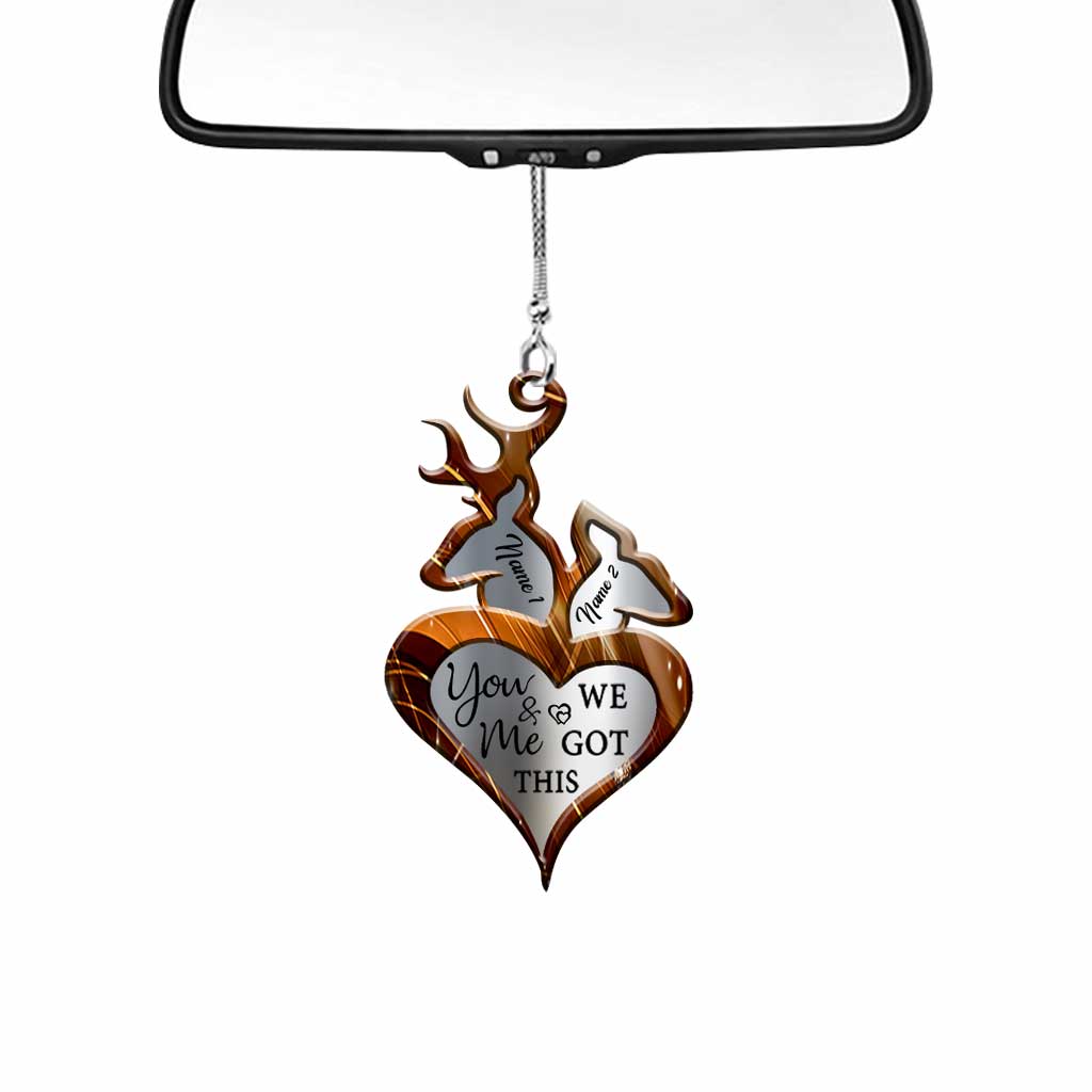 You And Me We Got This - Personalized Hunting Transparent Car Ornament