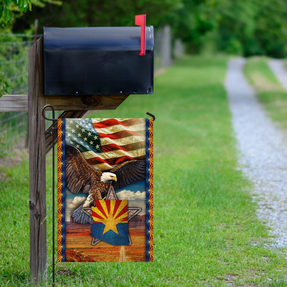 Arizona State Eagle American Flag