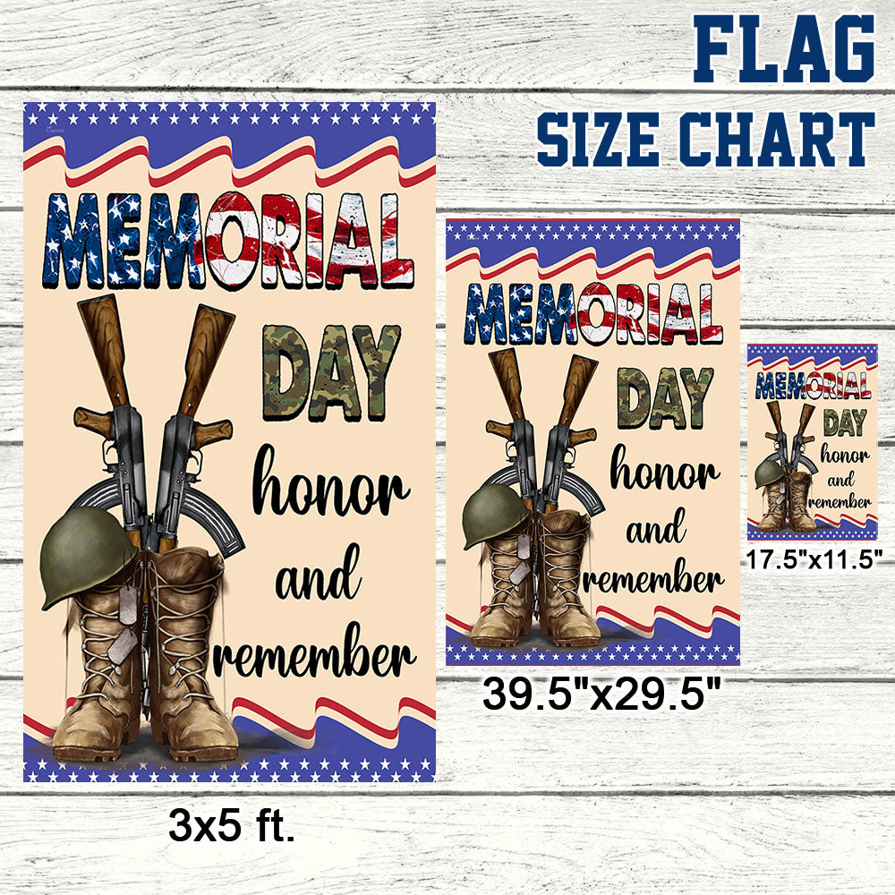 Memorial Day Flag Honor And Remember Patriotic Veterans TQN1014F