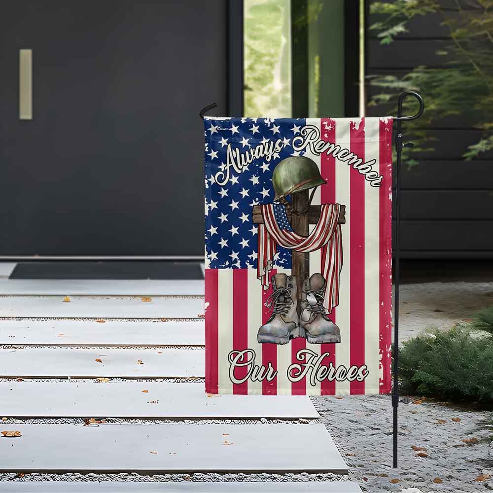 4th of july Independence Day Always Remember Our Heroes Veteran Flag MLN5862DNV