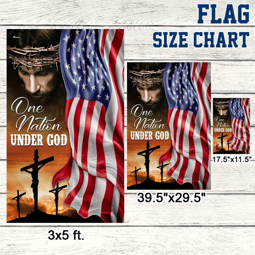 Flagwix American Flag - One Nation Under God, Jesus Christian American Eagle Flag TPT846Fv1