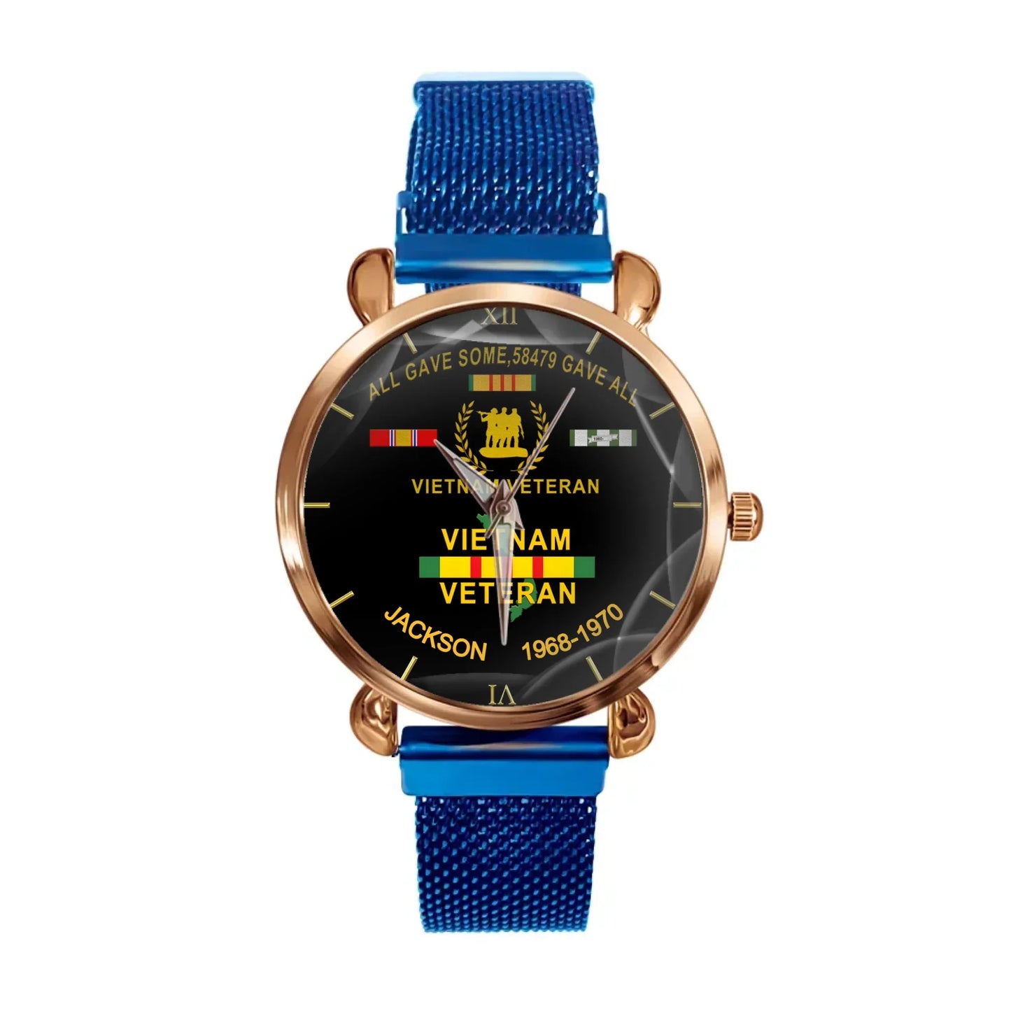 Customized Watch for Vietnam Veterans - Personalize with Name and Year/Period