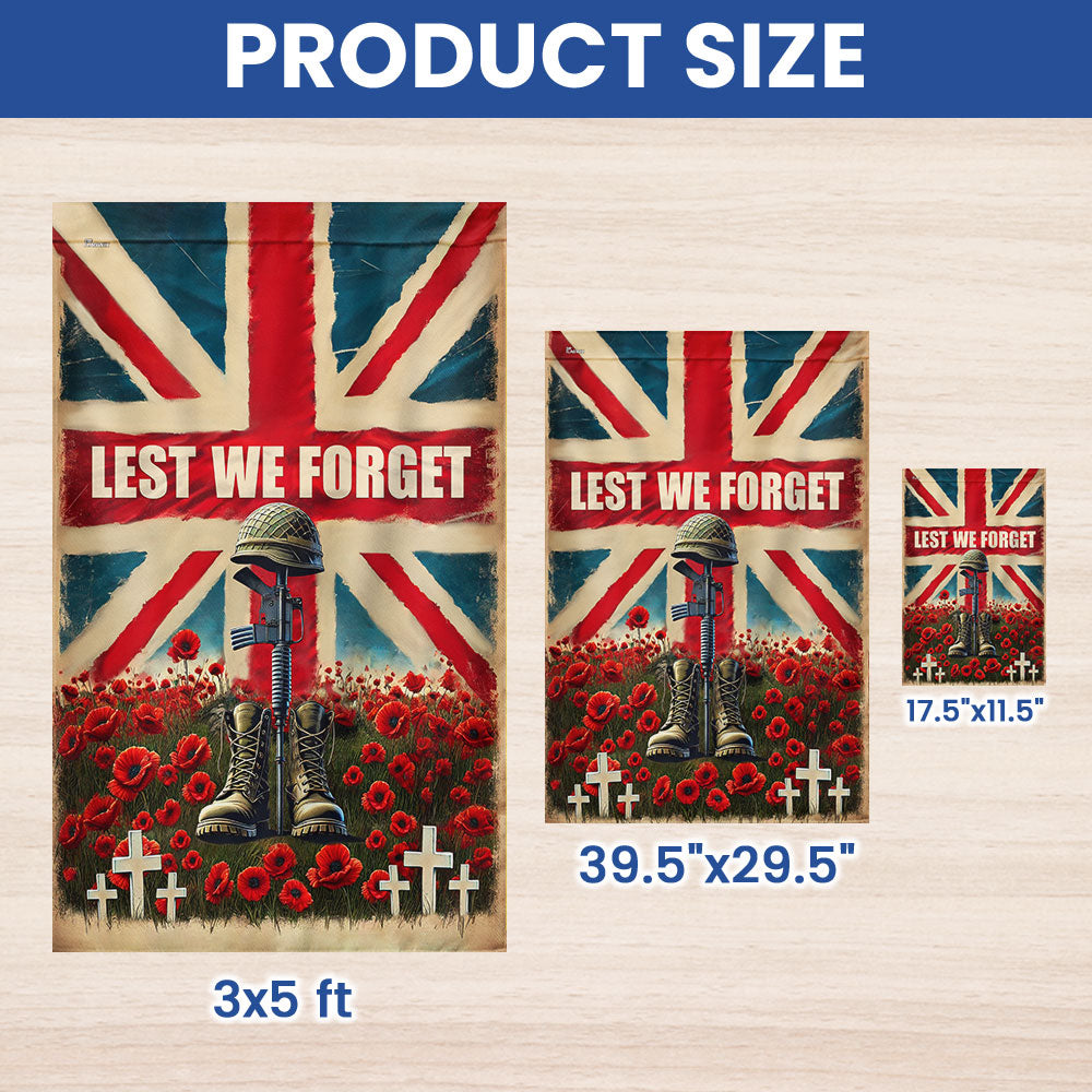 Lest We Forget UK Armed Forces Day Veterans Flag LHB01DTD