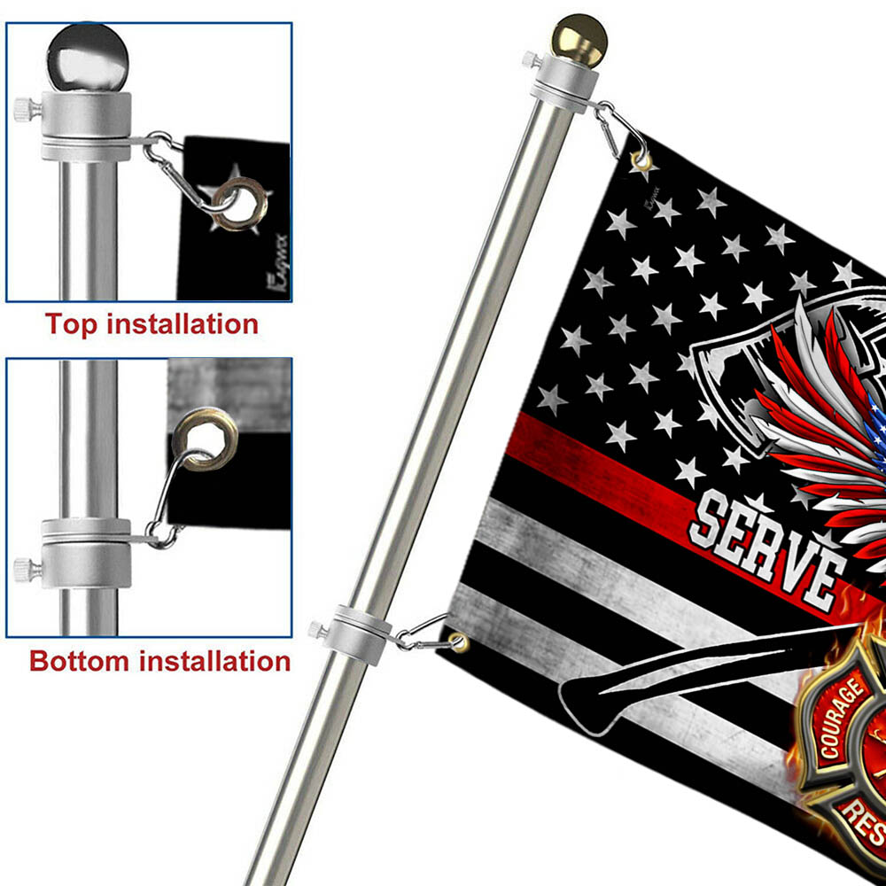 Firefighter The Thin Red Line American Eagle Grommet Flag THH3487GF