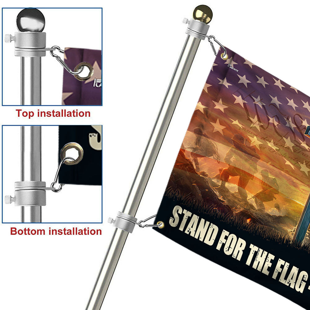 Stand For The Flag Kneel For The Cross Memorial Day Flag Veteran Day Flag PHB25TTH