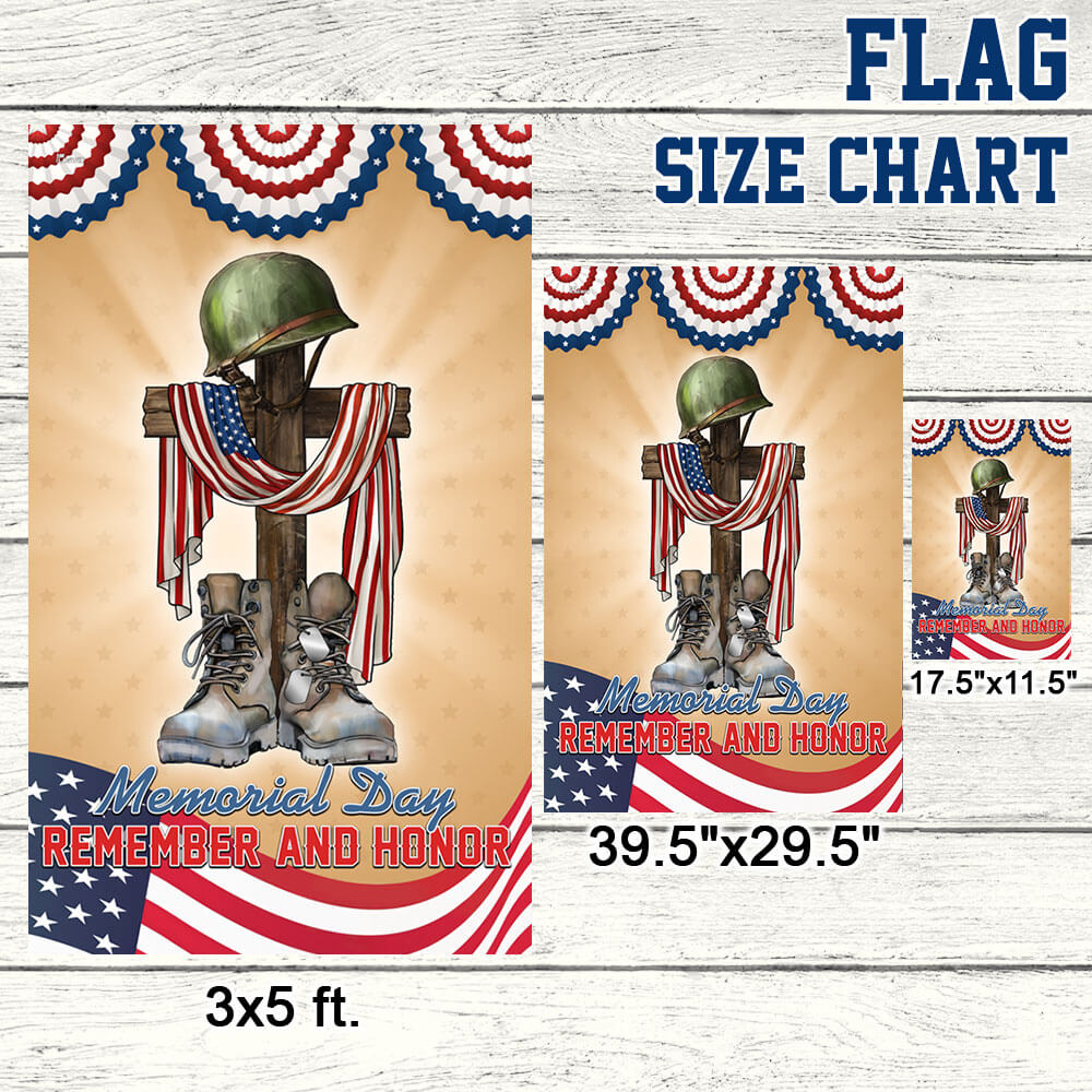 FLAGWIX Memorial Day Remember and Honor Veteran Flag MLN2736F