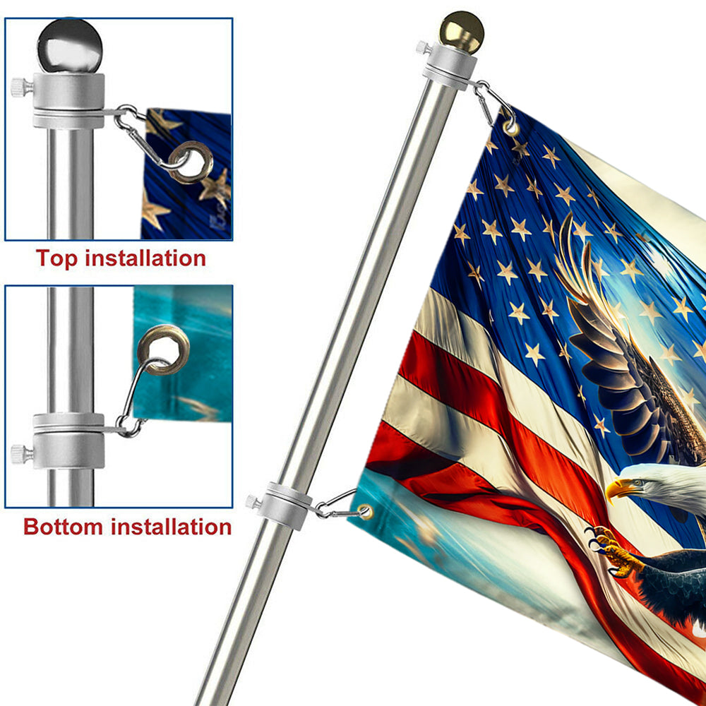 American Patriot Flag American Eagle Patriot Grommet Flag QTR723GF