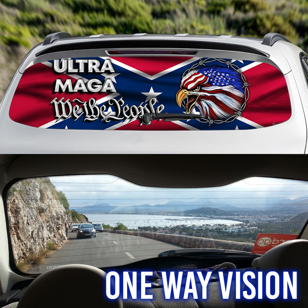 Ultra MAGA Rear Window Decal We The People Southern Confederate TQN145CDv1