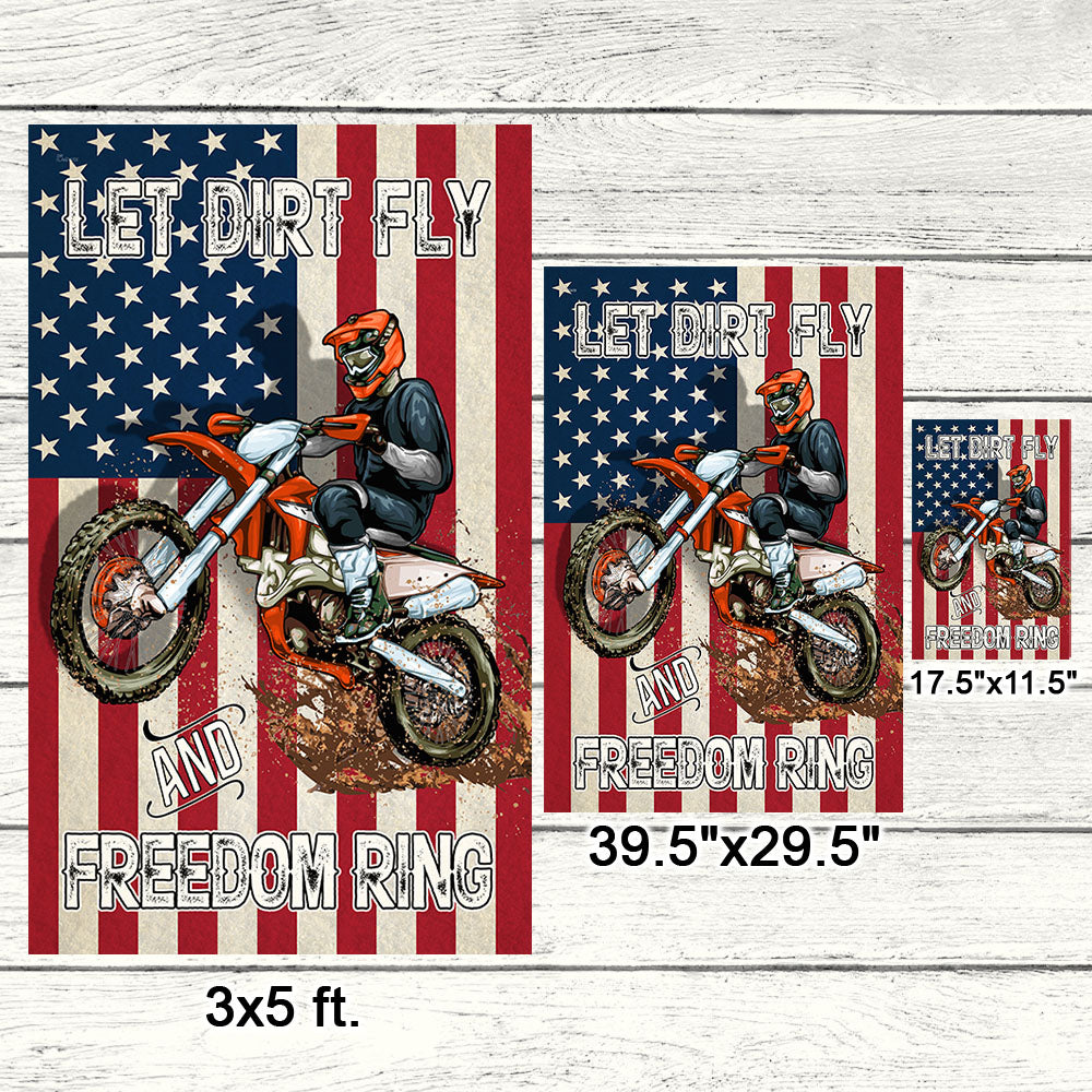 Motocross Patriotic American Flag TPT291F
