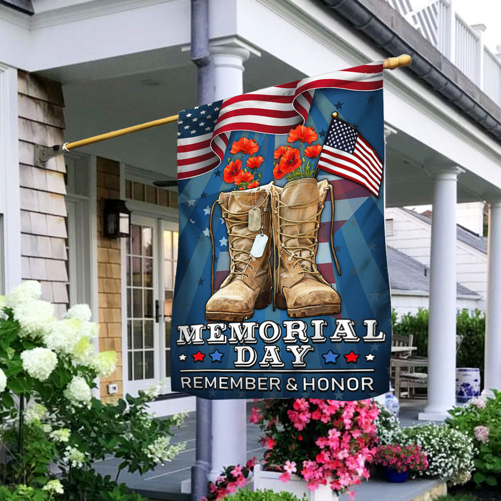 Memorial Day Veteran Remember and Honor Flag MLN108F