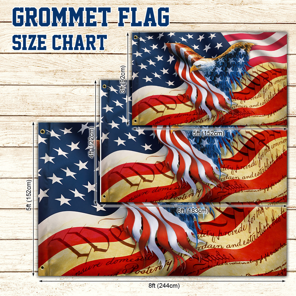 American Eagle Grommet Flag We The People BNN37GF