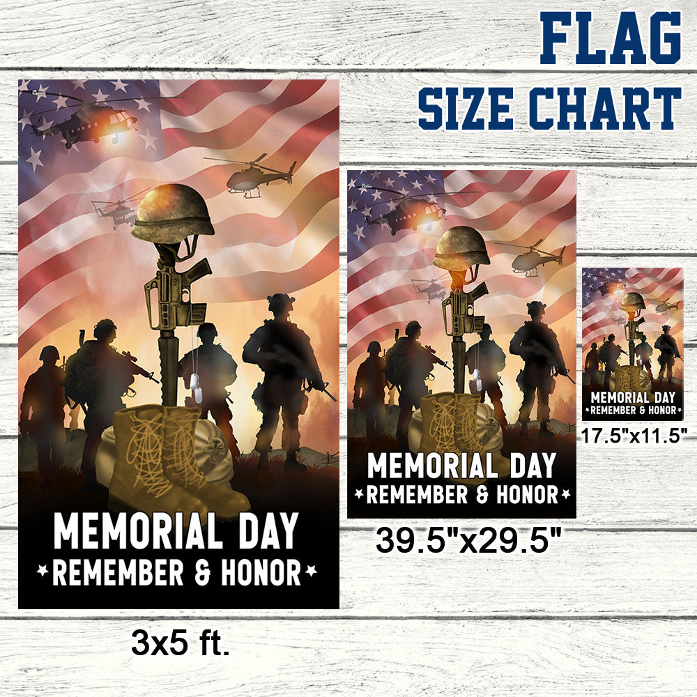 Memorial Day Flag Remember And Honor Veterans American Flag TPT1669F