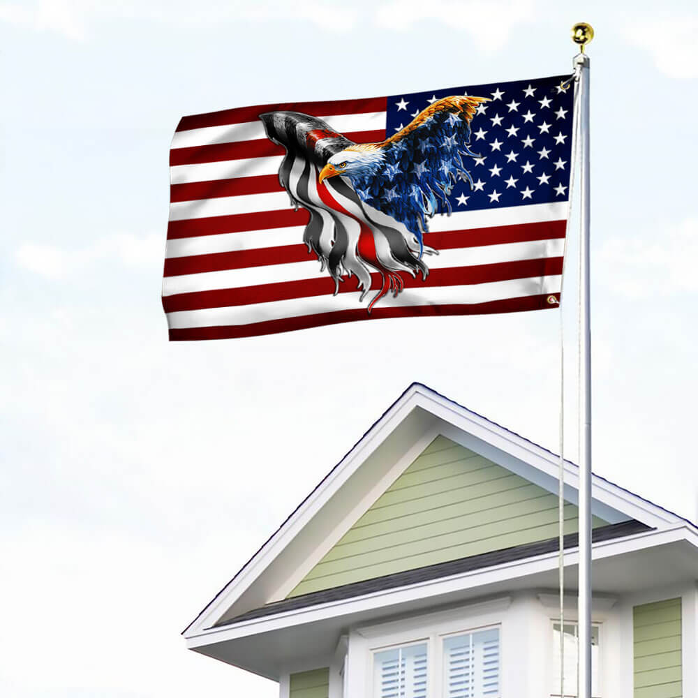 Firefighter Flag. The Thin Red Line Flag American Eagle Flag THB3440GFv3