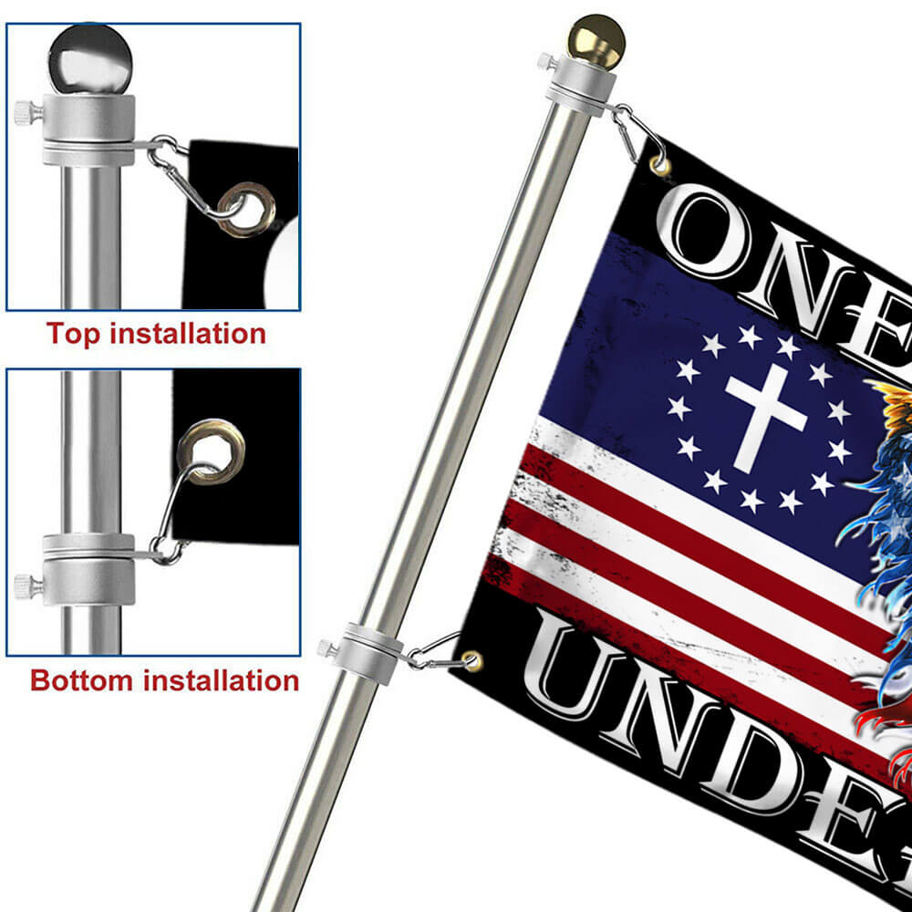 One Nation Under God American Eagle Grommet Flag THB3602GFv1