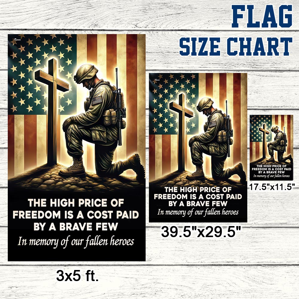 Memorial Day FLAGWIX Veteran Kneeling The Cross Flag The High Price Of Freedom In Memory Of Our Fallen Heroes MLN2740F