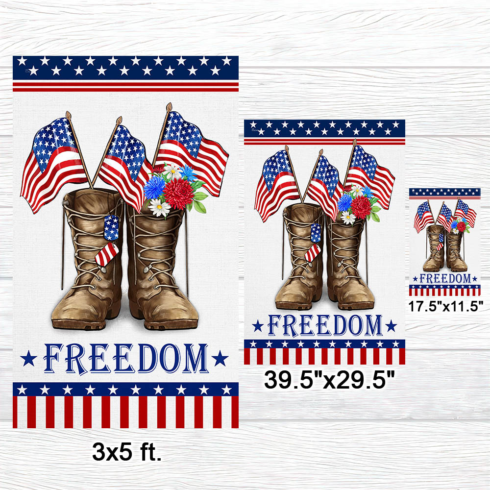 Flagwix American Flag - Veteran Boots Freedom Independence Day Patriotic Flag MLN1422F