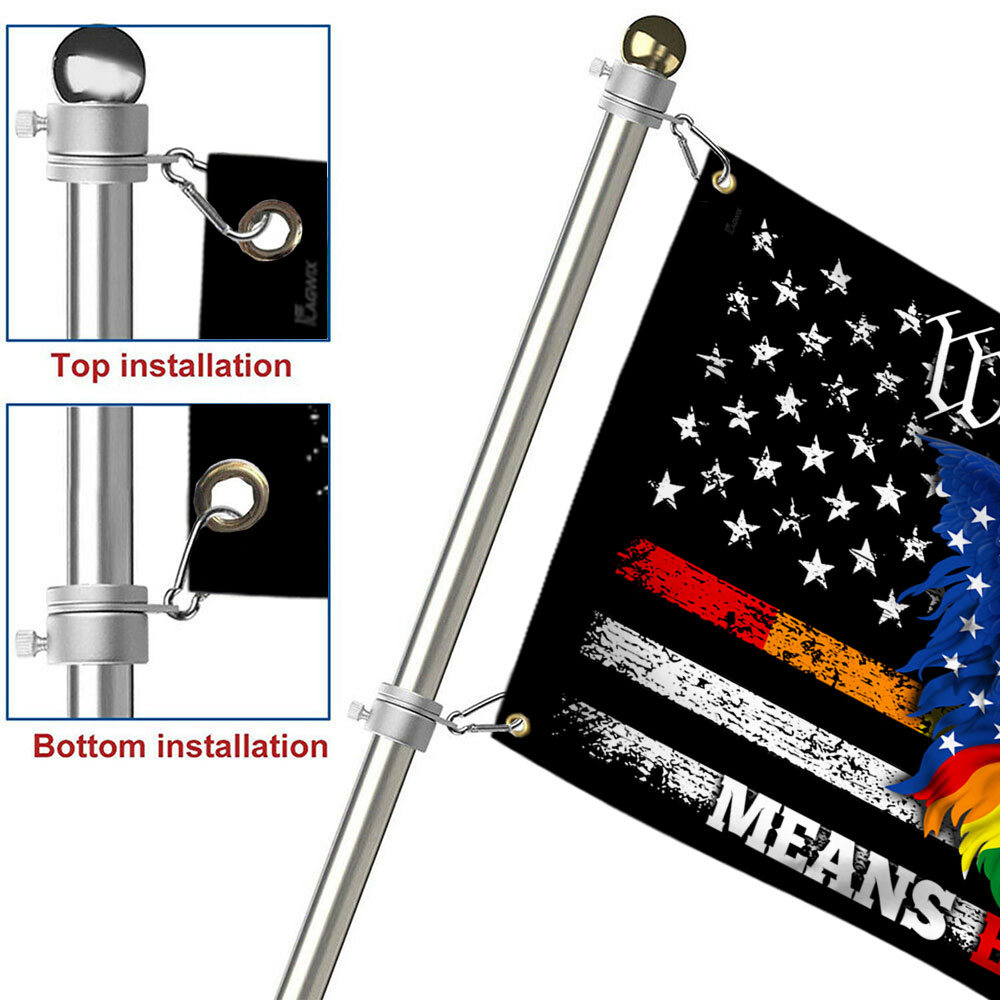 LGBT Pride Eagle Grommet Flag We The People Means Everyone DDH3459GF