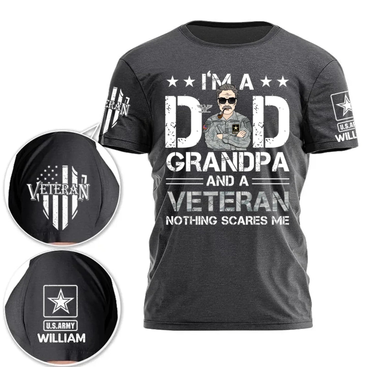 Customized Gifts for Veterans - Personalized Military Personnel Images and Different Military Branches - A Gift for Dad,Grandpa,Veterans