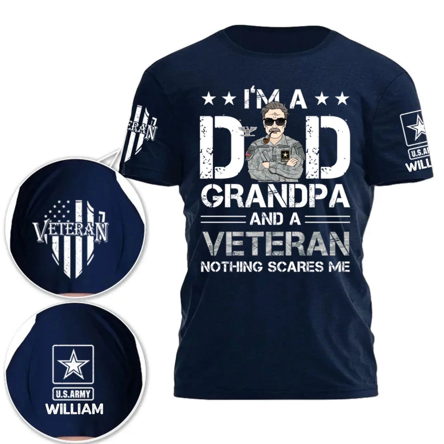 Customized Gifts for Veterans - Personalized Military Personnel Images and Different Military Branches - A Gift for Dad,Grandpa,Veterans