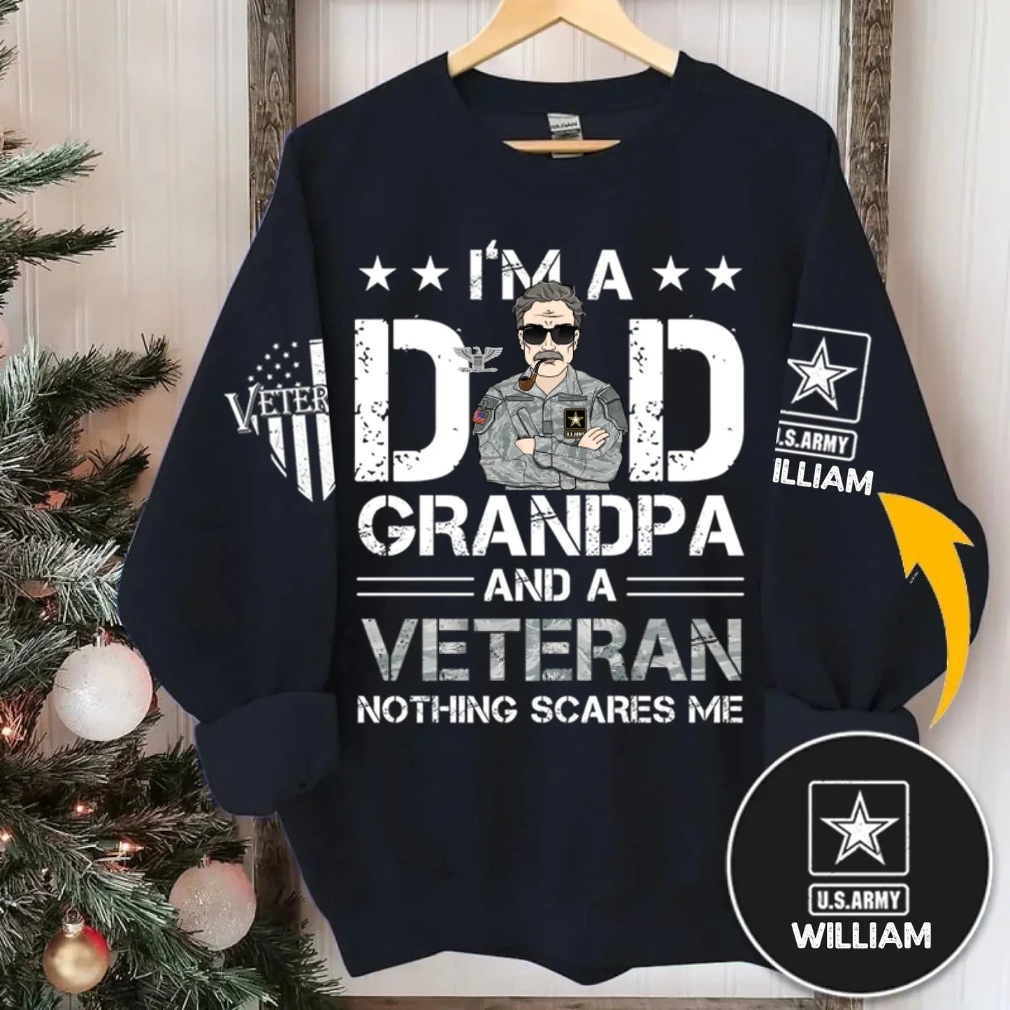 Customized Gifts for Veterans - Personalized Military Personnel Images and Different Military Branches - A Gift for Dad,Grandpa,Veterans
