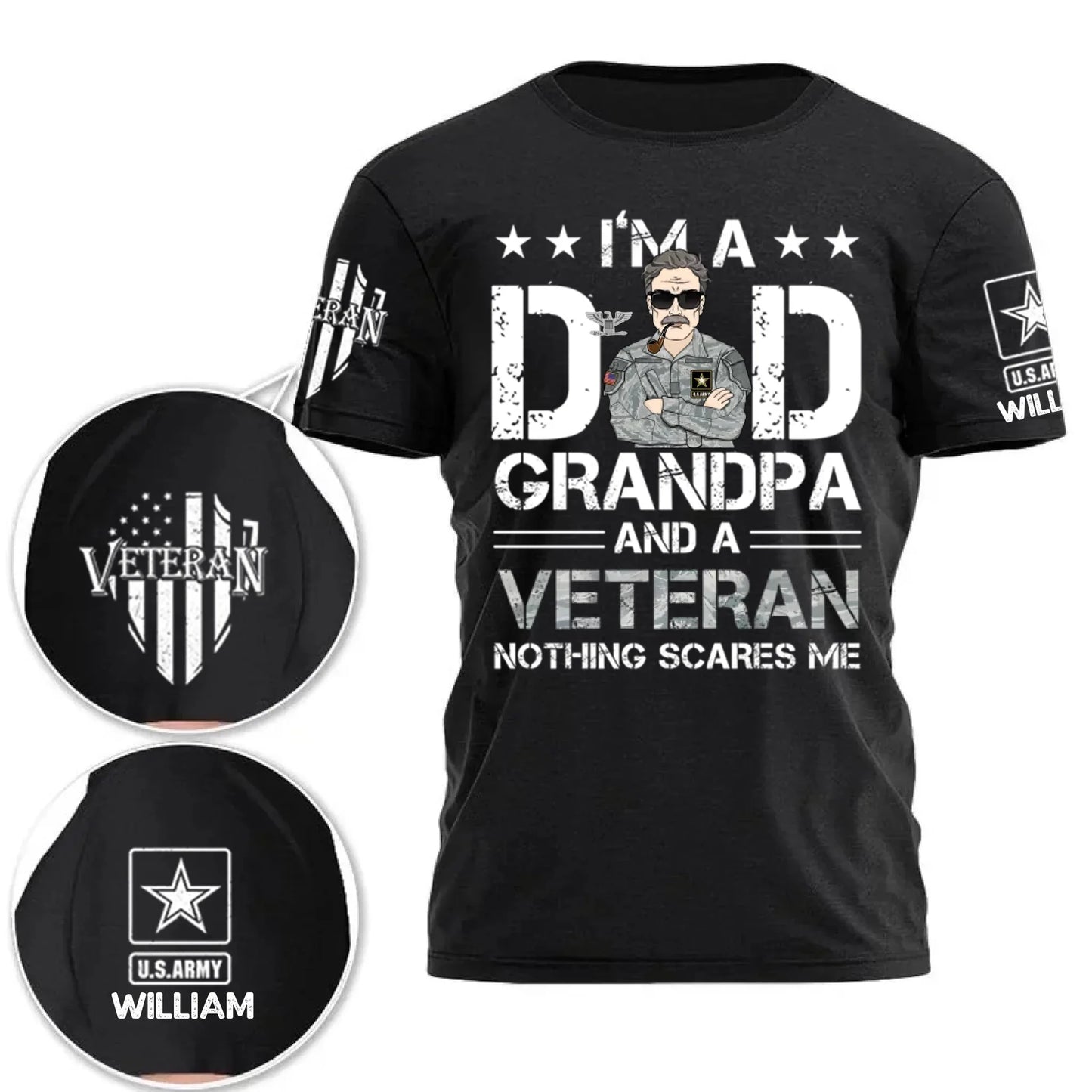 Customized Gifts for Veterans - Personalized Military Personnel Images and Different Military Branches - A Gift for Dad,Grandpa,Veterans
