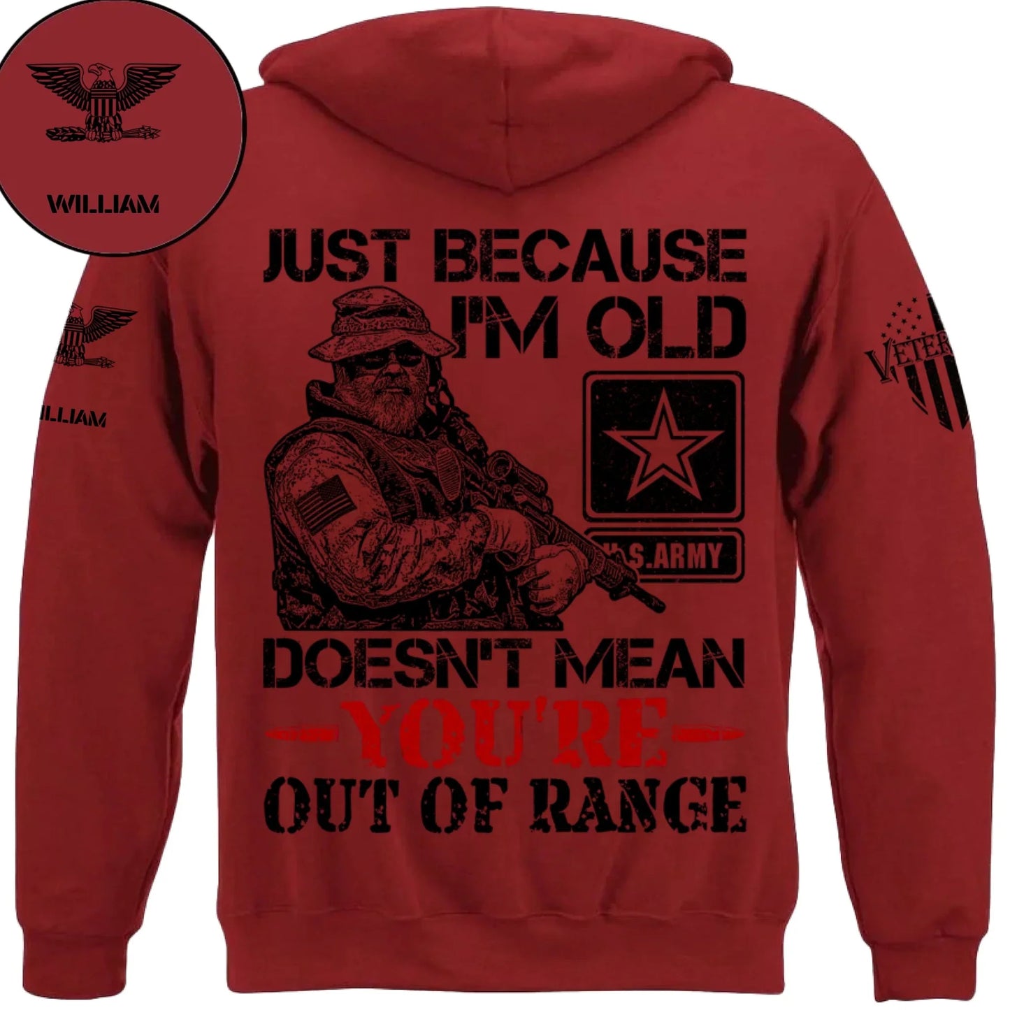 Customized Veterans T-shirt - Personalized Military Branch, Rank and Name Veteran Themed Apparel - A Gift For Husband,Family,Veteran