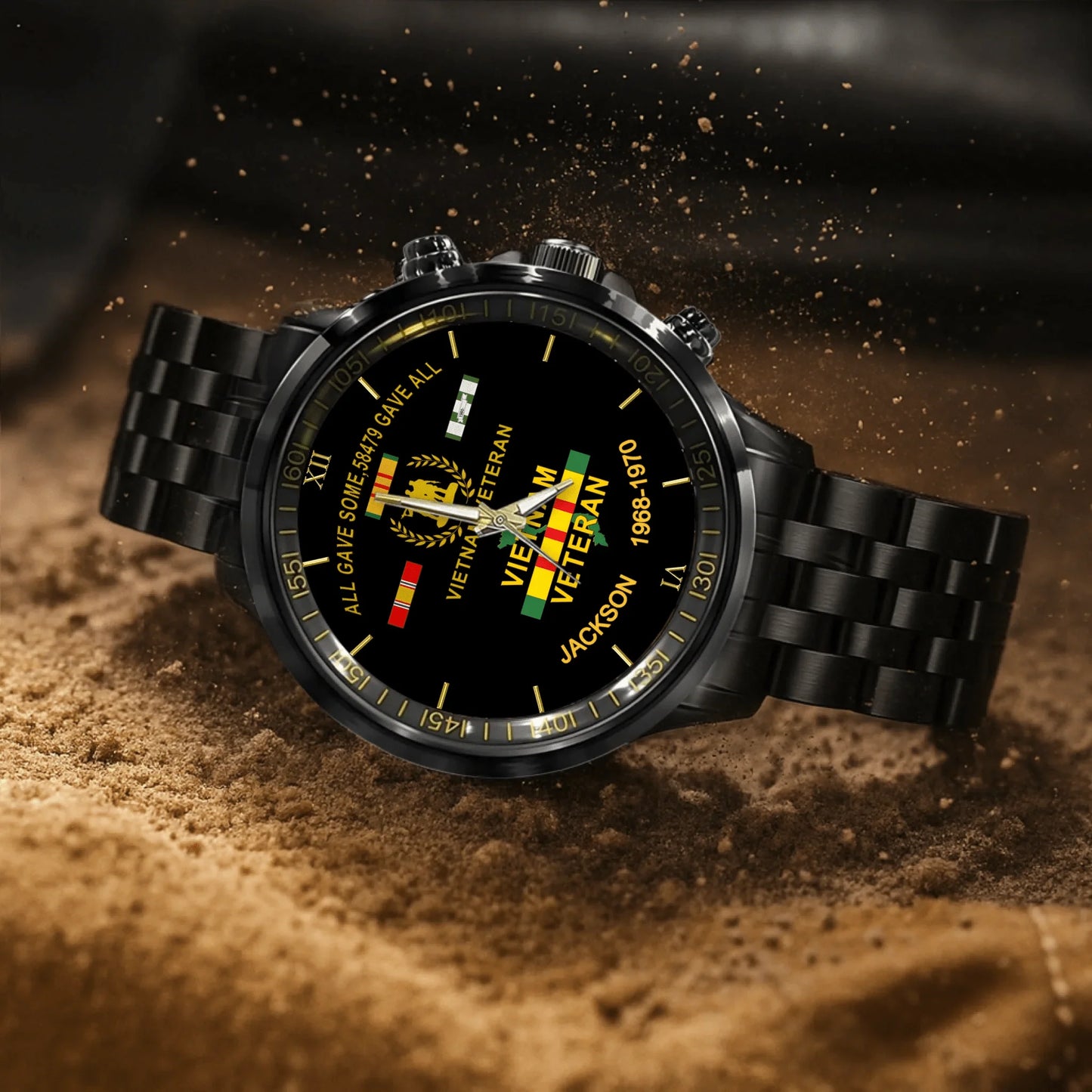 Customized Watch for Vietnam Veterans - Personalize with Name and Year/Period