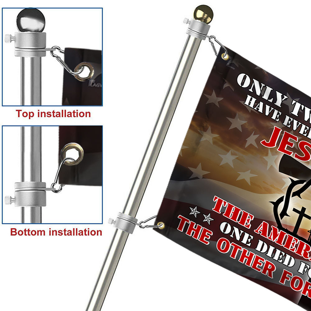 U.S. Veteran Day Jesus And Soldiers Grommet Flag MBH194GF