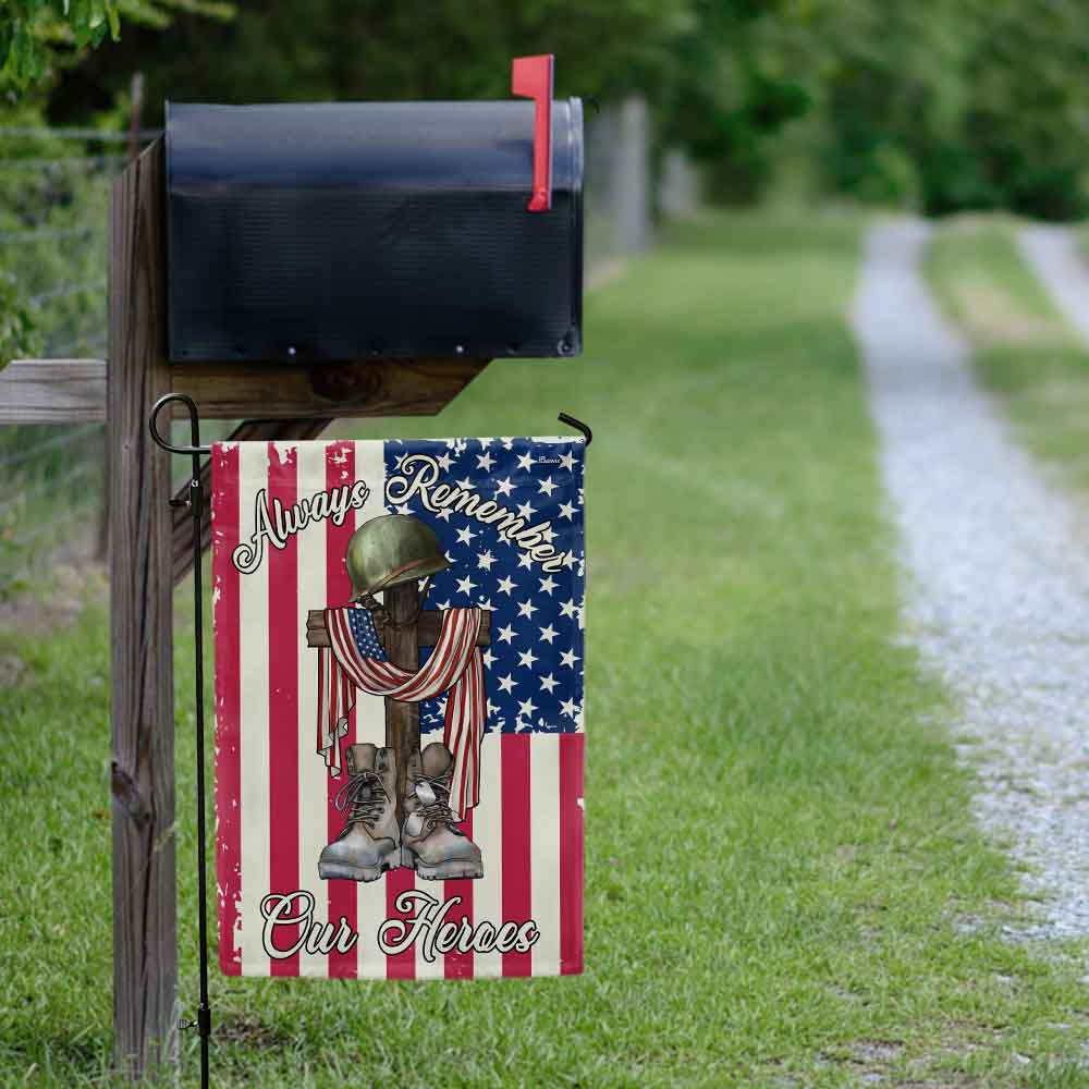 4th of july Independence Day Always Remember Our Heroes Veteran Flag MLN5862DNV