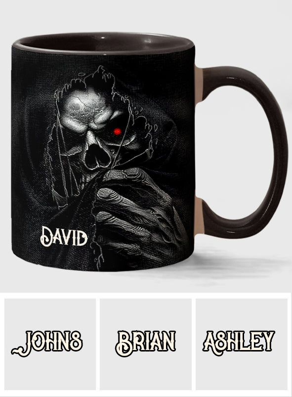 The Hidden Face - Personalized Skull Accent Mug